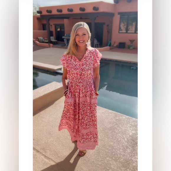 NWT Floral Pink Multi Dress-S - Picture 5 of 17